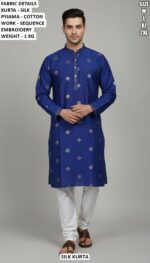 Trendy Men Ethnic Wear Silk Kurta