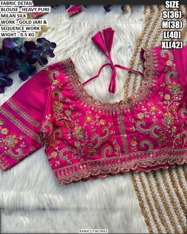 Elegant Heavy Pure Milan Silk Blouse
