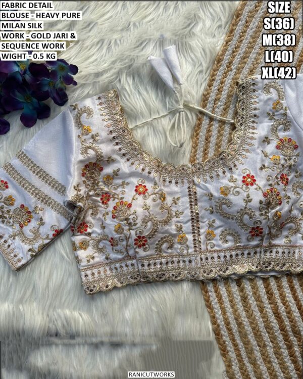 Elegant Heavy Pure Milan Silk Blouse
