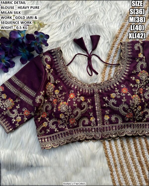 Elegant Heavy Pure Milan Silk Blouse