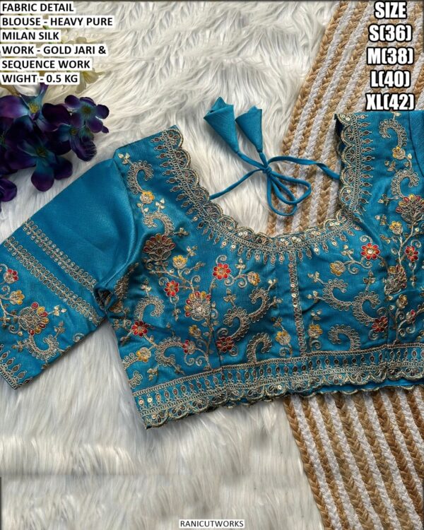 Elegant Heavy Pure Milan Silk Blouse