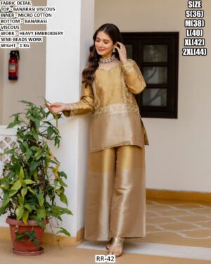 Heavy Embroidery Women Palazzo Outfit