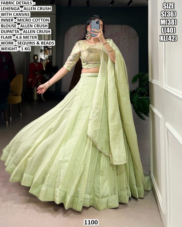 Elegant Lehenga Choli With Micro Cotton Inner