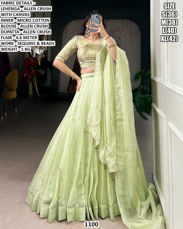 Elegant Lehenga Choli With Micro Cotton Inner