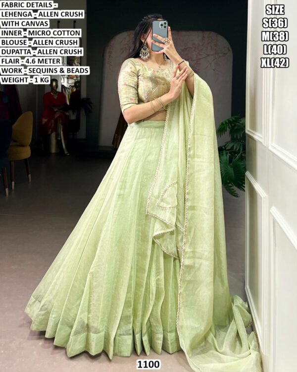 Elegant Lehenga Choli With Micro Cotton Inner