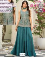 Party Wear Women Ethnic Outfit With Dupatta And Shrug