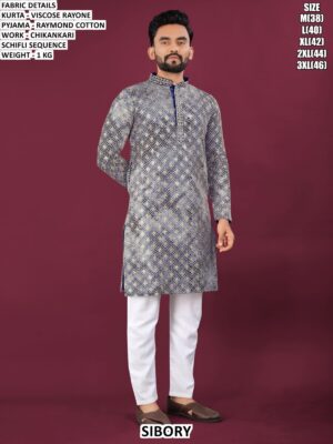 Premium Viscose Rayone Kurta Pyjama Set