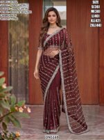 Designer Beads Sequins Embroidery Saree