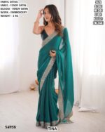 Fendy Satin Embroidery Saree With Blouse