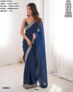Fendy Satin Embroidery Saree With Blouse