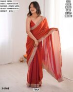 Fendy Satin Embroidery Saree With Blouse