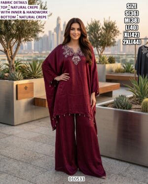 Premium Co Ord Set For Women With Handwork And Embroidery Detail