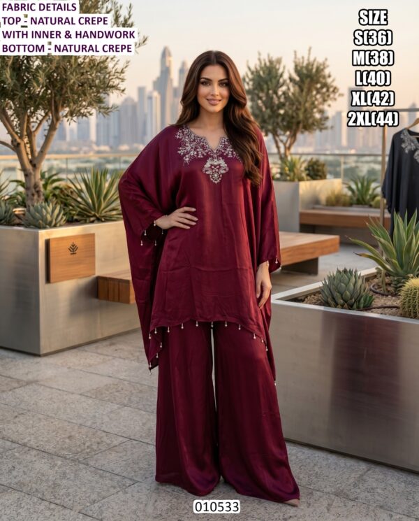 Premium Co Ord Set For Women With Handwork And Embroidery Detail