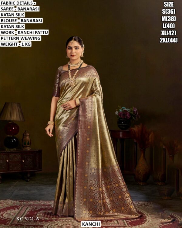 Banarasi Katan Silk Kanchi Pattu Saree