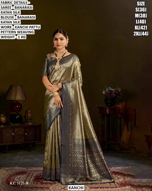 Banarasi Katan Silk Kanchi Pattu Saree