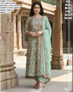 Heavy Cotton Printed Set With Embroidery Work
