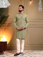 Festive Wear Men’S Kurta Set With Embroidery Work