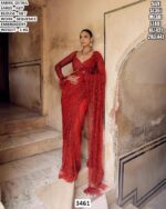 Stylish Sequence Work Net Saree