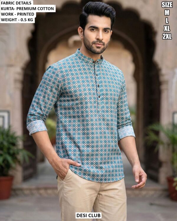 Elegant Printed Kurta For Men