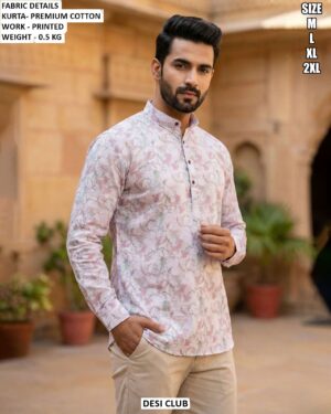 Elegant Printed Kurta For Men