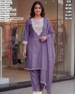 Rangoli Crush Silk Suit Set With Heavy Embroidery