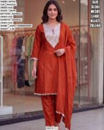 Rangoli Crush Silk Suit Set With Heavy Embroidery
