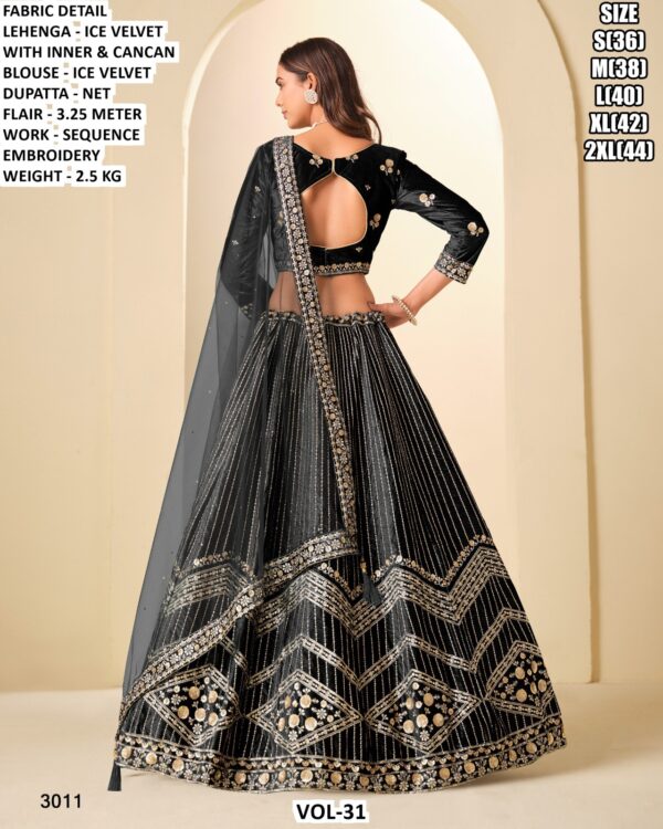 Wedding Wear Ice Velvet Lehenga Collection
