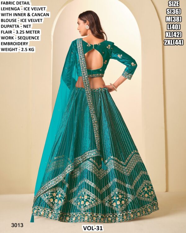 Wedding Wear Ice Velvet Lehenga Collection