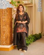 Premium Heavy Reyon Suit Set With Heavy Thred Work