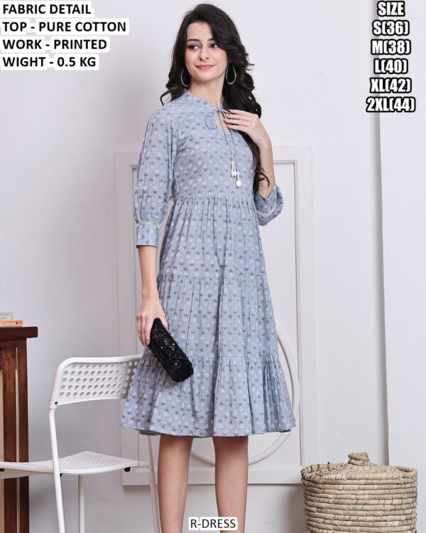 Casual Wear Pure Cotton Printed Dress