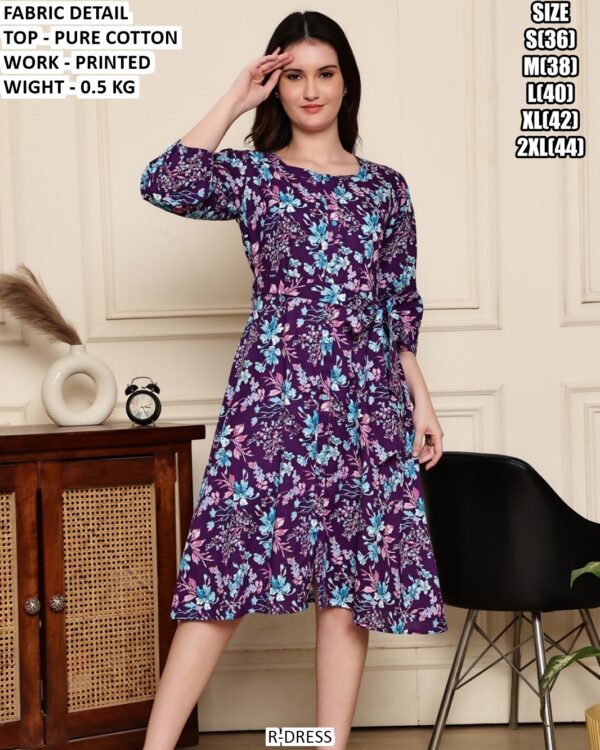 Casual Wear Pure Cotton Printed Dress