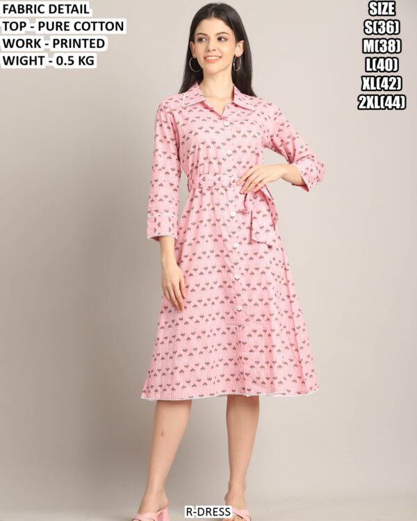 Casual Wear Pure Cotton Printed Dress