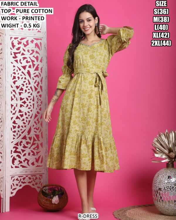Casual Wear Pure Cotton Printed Dress