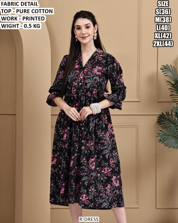 Casual Wear Pure Cotton Printed Dress
