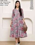Comfortable Cotton Printed One Piece Dress