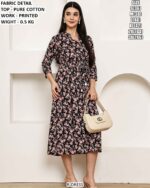 Comfortable Cotton Printed One Piece Dress