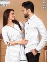 Designer Weaving Work Couple Wear Set