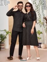 Designer Weaving Work Couple Wear Set