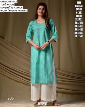 Stylish Rayon Digital Printed Daily Wear Kurti