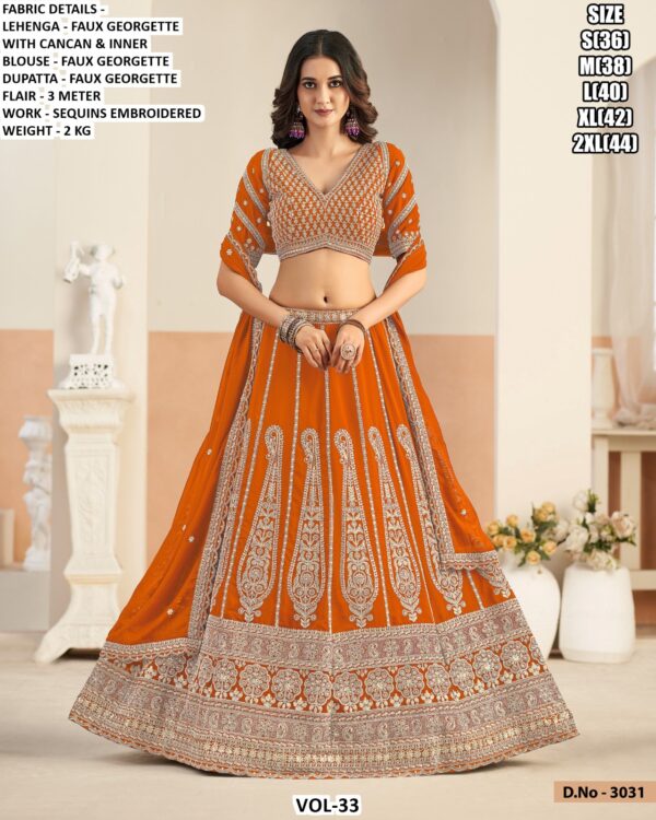 Festive Wear Embroidered Lehenga Choli Set