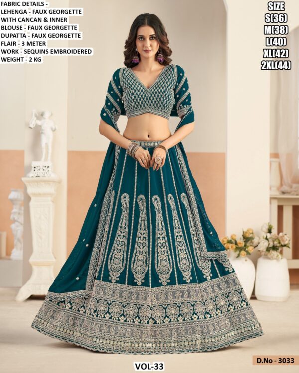 Festive Wear Embroidered Lehenga Choli Set