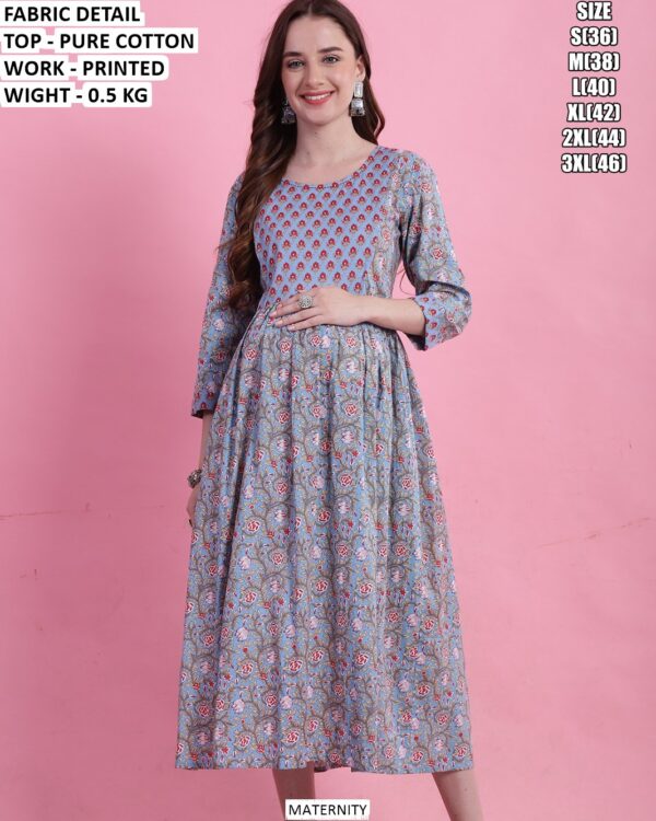 Daily Wear Maternity Friendly Cotton Dress