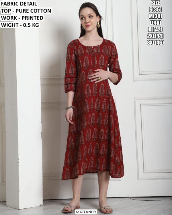 Daily Wear Maternity Friendly Cotton Dress
