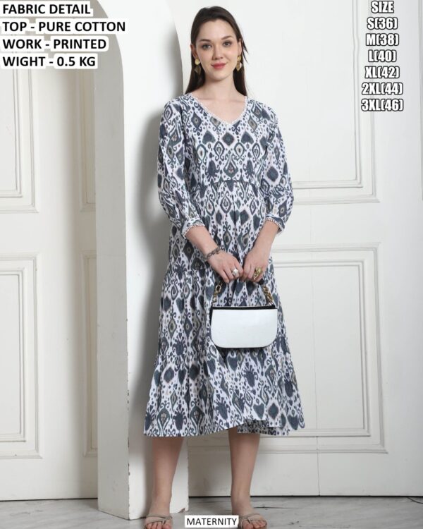 Daily Wear Maternity Friendly Cotton Dress