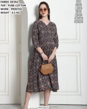 Daily Wear Maternity Friendly Cotton Dress