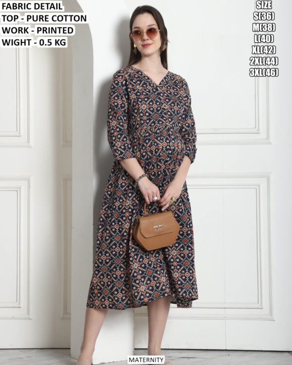 Daily Wear Maternity Friendly Cotton Dress