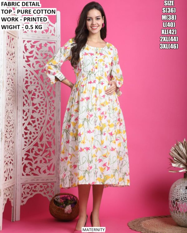 Daily Wear Maternity Friendly Cotton Dress