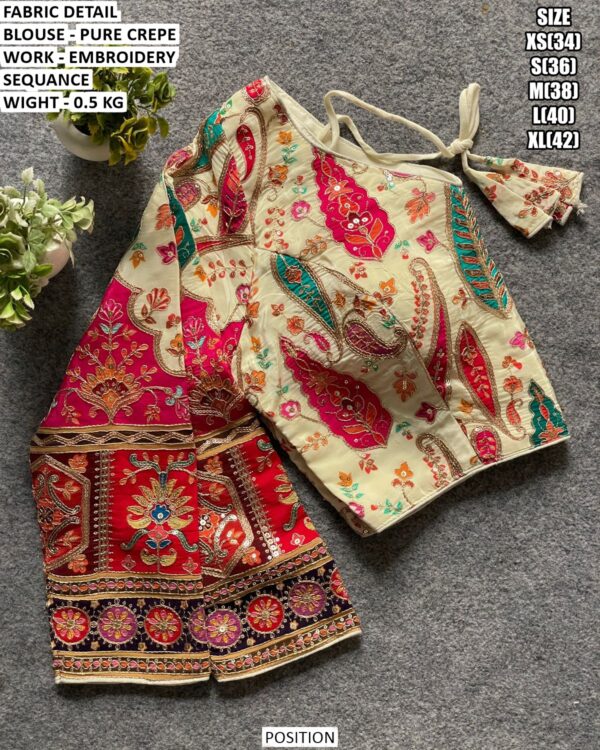 Fancy Occasion Wear Crepe Blouse