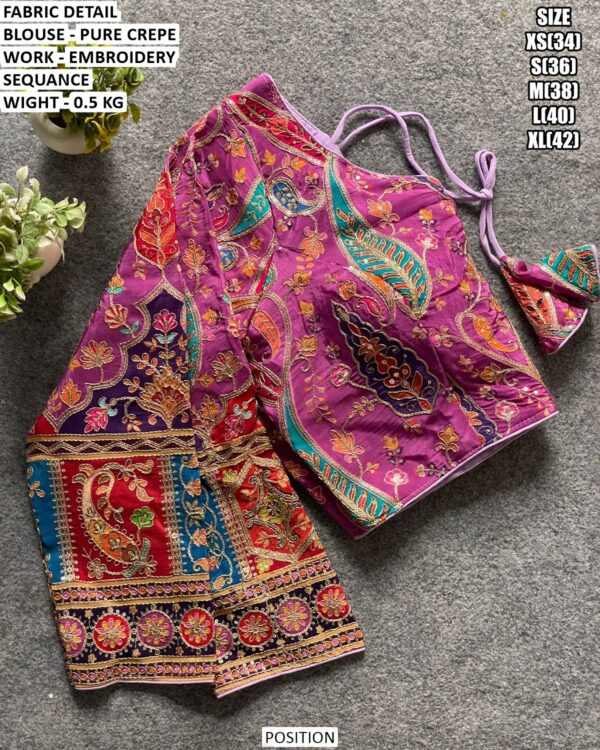 Fancy Occasion Wear Crepe Blouse