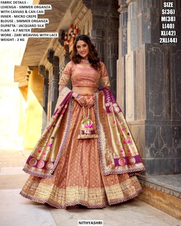 Elegant Jacquard Silk Dupatta Lehenga Set